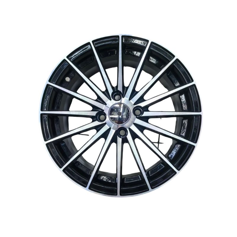 15" Matte Black Alloy Rim - 4x100 PCD, 6.5" Width, 35mm Offset, 67.1mm Centre Bore - Part No. 151008N | Tyre Rim in Dubai