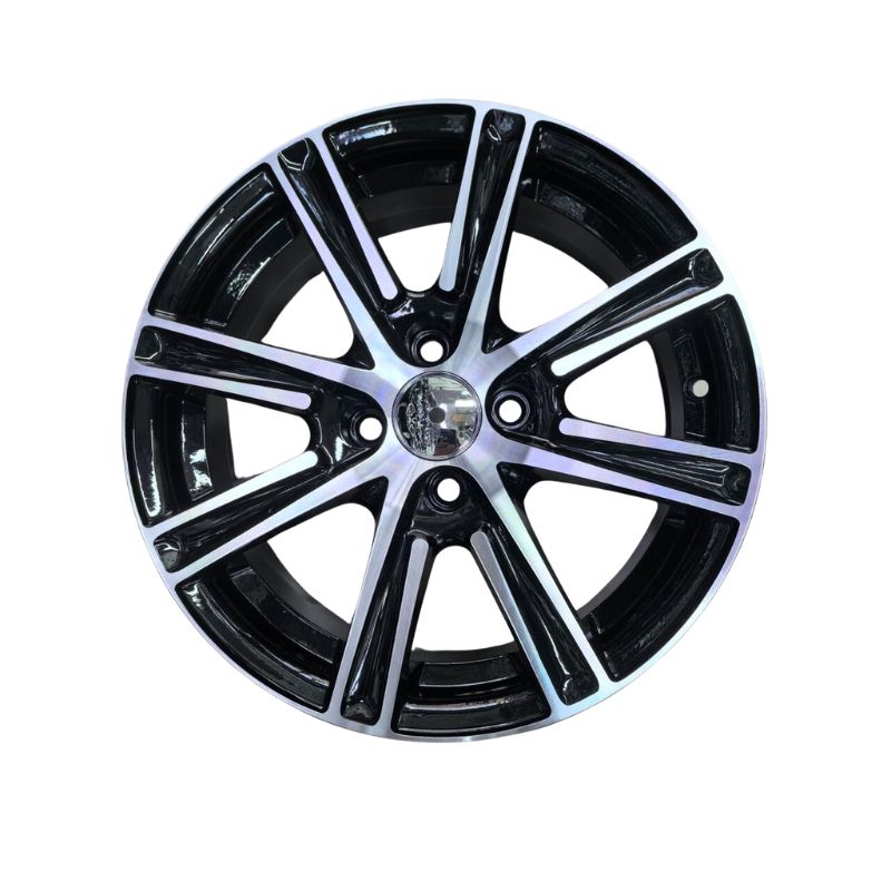 15" Matte Black Alloy Rim - 4x100 PCD, 6" Width, 35mm Offset, 67.1mm Center Bore - Part No. 151516N
