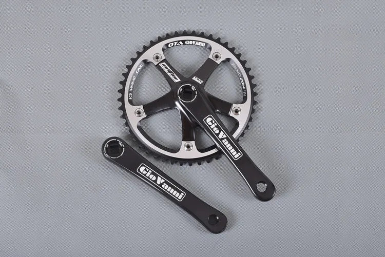 OTA-Alumniun Crankset Fixed Gear Crank, 48T, 165mm, BCD144, T651, Single Speed, TRACK FIXIE Bike, Bicycle Chainwheel Sprocket