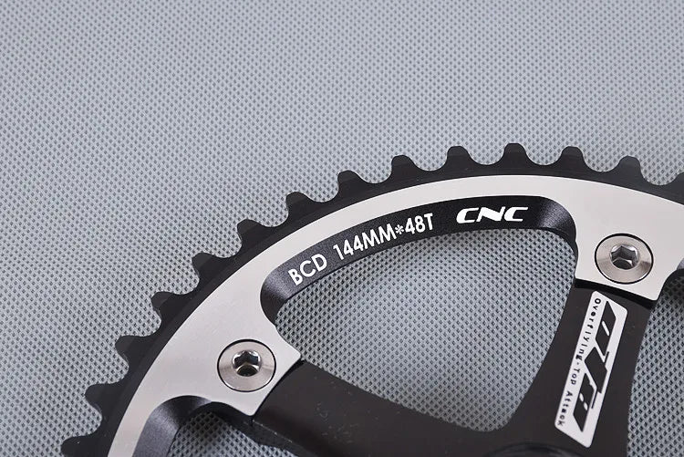 OTA-Alumniun Crankset Fixed Gear Crank, 48T, 165mm, BCD144, T651, Single Speed, TRACK FIXIE Bike, Bicycle Chainwheel Sprocket