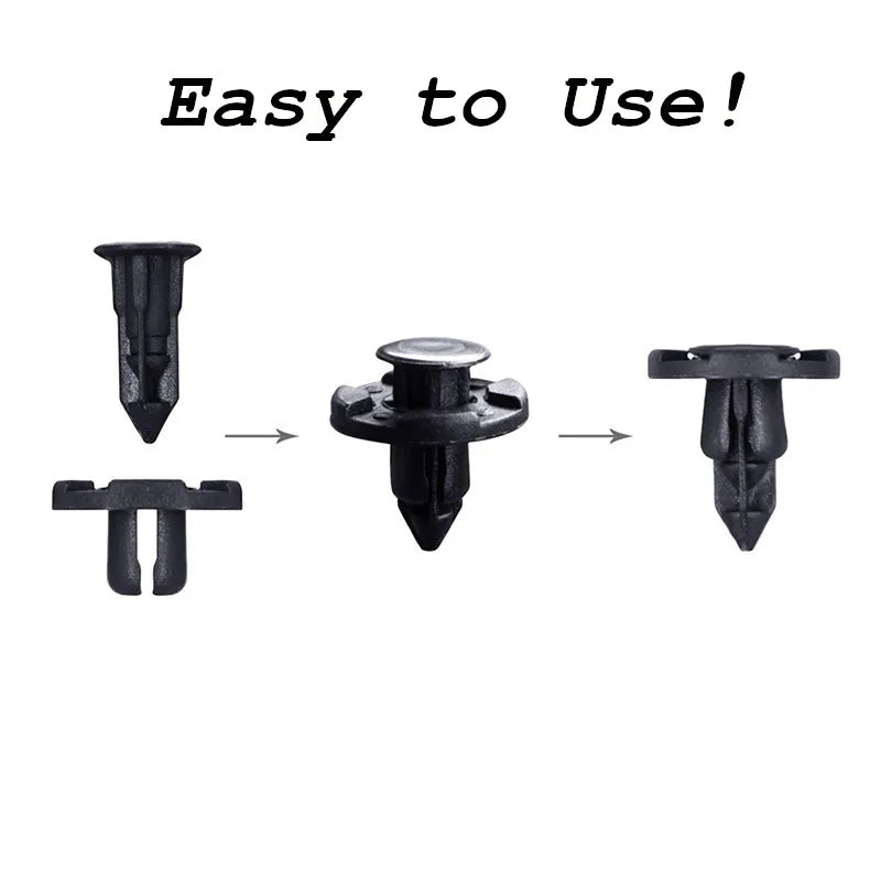 50Pcs/Set 8mm Rivet Retainer Plastic Car Fastener Clip Auto Bumper Fender Push type fixing Clips for Nissan Livina TIIDA Sylphy
