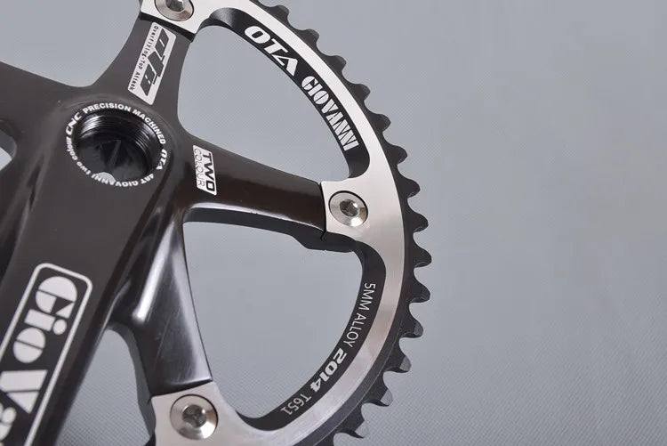 OTA-Alumniun Crankset Fixed Gear Crank, 48T, 165mm, BCD144, T651, Single Speed, TRACK FIXIE Bike, Bicycle Chainwheel Sprocket
