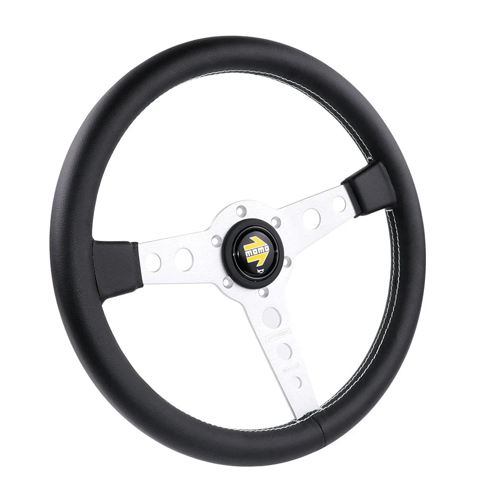 P1 350mm/14inch for MOMO Prototipo Leather Racing Car Sport Steering Wheel