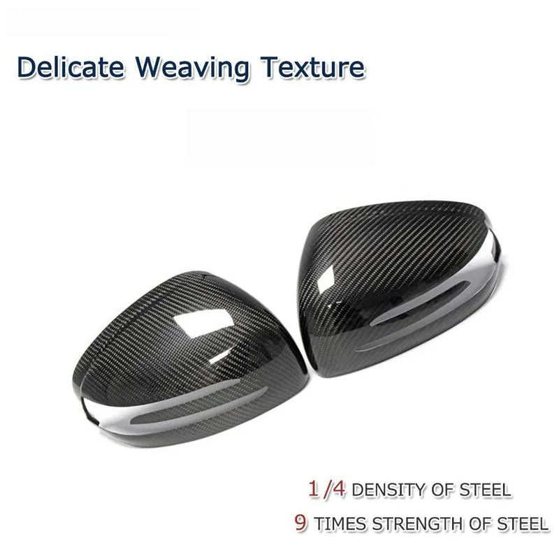2pcs/Carbon Fiber Mirror Cover Rearview Mirror Shell Cap Modification Accessories for Mercedes Benz SLK R172 AMG GT SLC