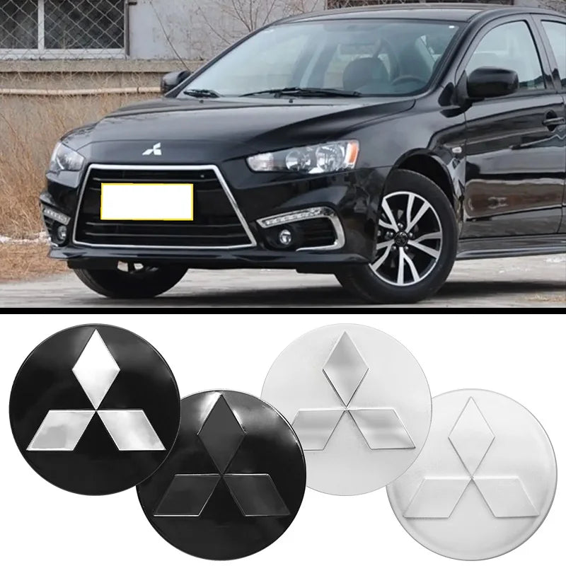 4pcs 60mm Car Wheel Center Hub Caps Rim Cover Badge Emblem For Mitsubishi Lancer 9 10 EX Outlander 3 ASX Pajero L200 Competition