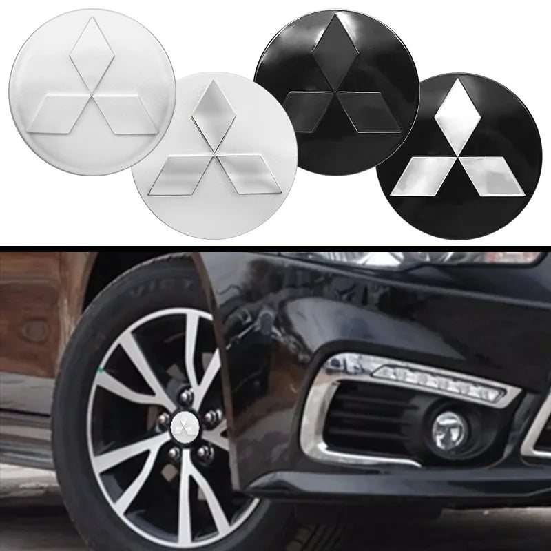 4pcs 60mm Car Wheel Center Hub Caps Rim Cover Badge Emblem For Mitsubishi Lancer 9 10 EX Outlander 3 ASX Pajero L200 Competition