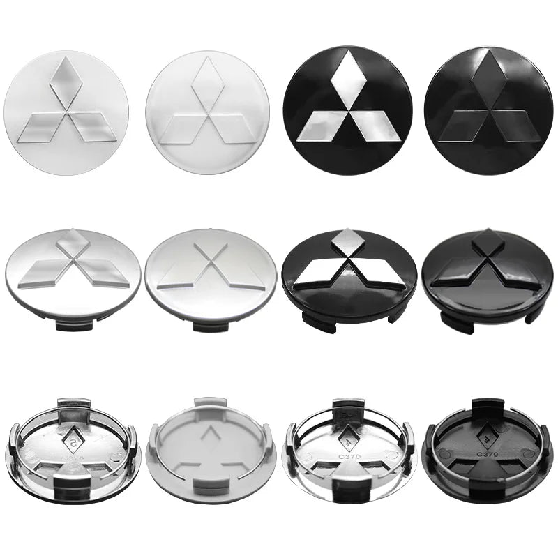 4pcs 60mm Car Wheel Center Hub Caps Rim Cover Badge Emblem For Mitsubishi Lancer 9 10 EX Outlander 3 ASX Pajero L200 Competition