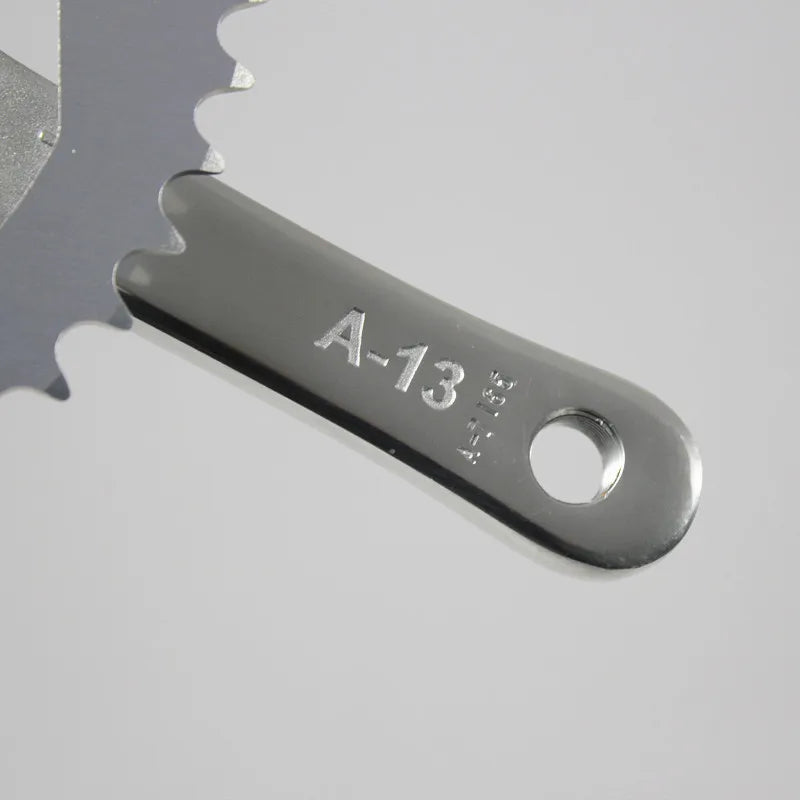 OTA Single Speed Aluminum Crankset, 49T Chainring, Silver,BCD144, 165mm Crankarm for Folding, Fixed Gear Bike, Bicycle Sprocket