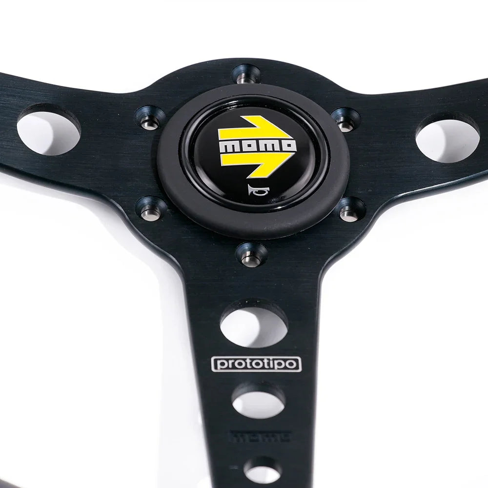 P1 350mm/14inch for MOMO Prototipo Leather Racing Car Sport Steering Wheel