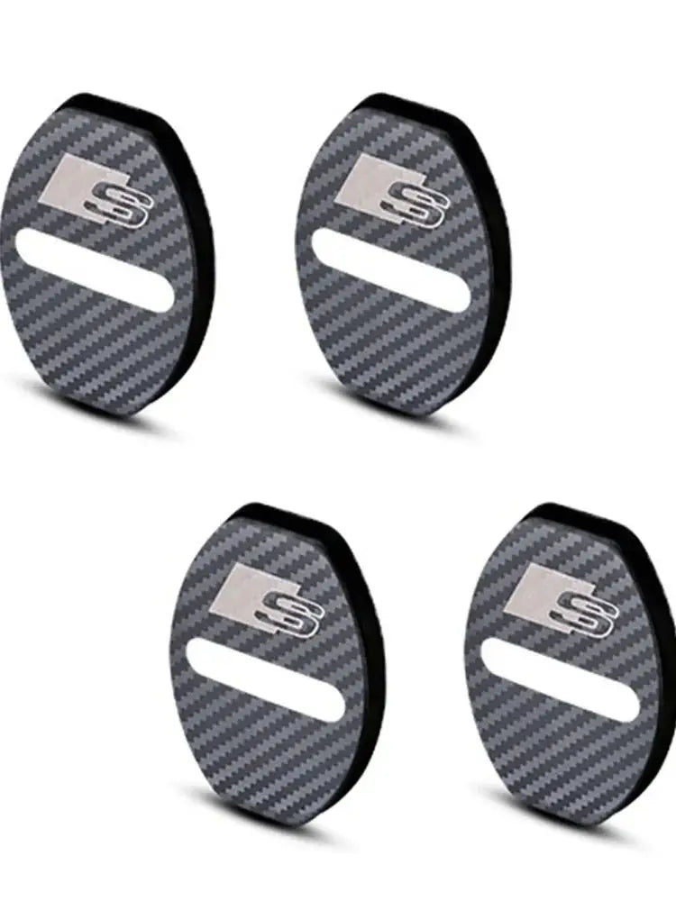 4pcs/Car Door Lock Cover Stickers for Audi SLine A6 A4 A3 A5 A7 A1 S3 S4 S7 S8 S5 S6 RS6 RS3 RS4 RS5 RS7 SQ5 Q2L Q5L A4L A6L TT