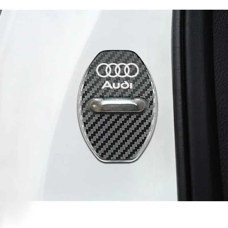 4pcs/Car Door Lock Cover Stickers for Audi SLine A6 A4 A3 A5 A7 A1 S3 S4 S7 S8 S5 S6 RS6 RS3 RS4 RS5 RS7 SQ5 Q2L Q5L A4L A6L TT
