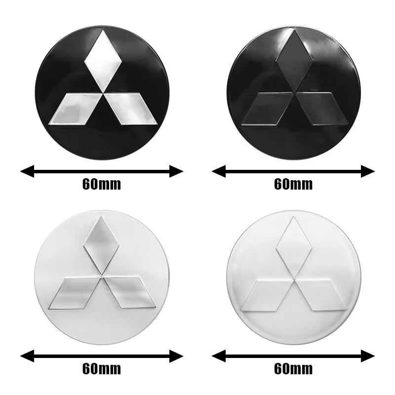4pcs 60mm Car Wheel Center Hub Caps Rim Cover Badge Emblem For Mitsubishi Lancer 9 10 EX Outlander 3 ASX Pajero L200 Competition
