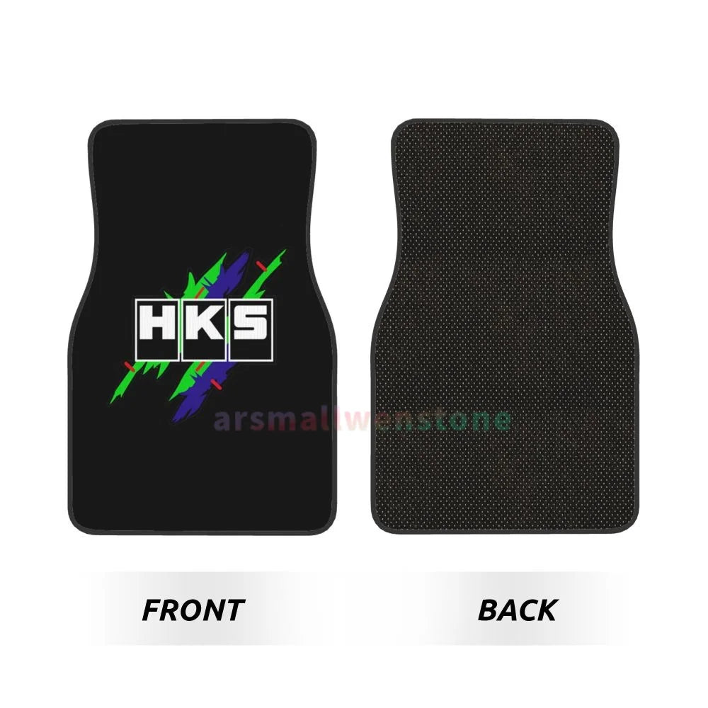 HKS Retro Pattern 4PCS Crystal Velvet Women's Car Floor Mat, Anti Fouling Car Floor Mat Car Interior Accessories