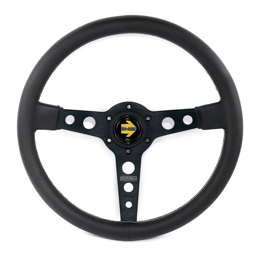 P1 350mm/14inch for MOMO Prototipo Leather Racing Car Sport Steering Wheel