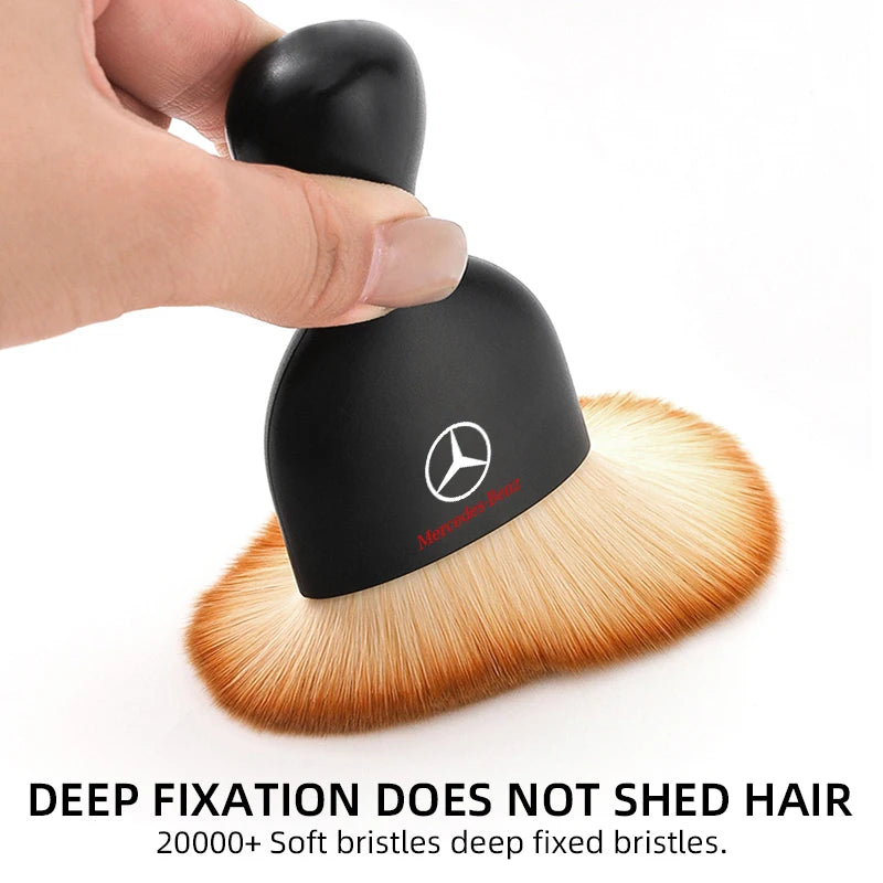 Car Towel Suede Double-sided Car Cleaning Cloth with Car Detail Cleaning brush for Mercedes benz A B R G Class w204 W251 W463