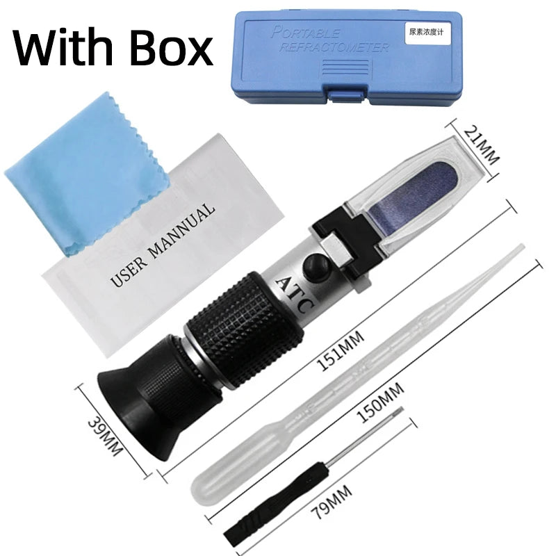 4 in 1 Automotive Antifreeze Refractometer Car Urea Fluid Tester Battery Freezing ATC Detector Handheld Electrolyte Hydrometer