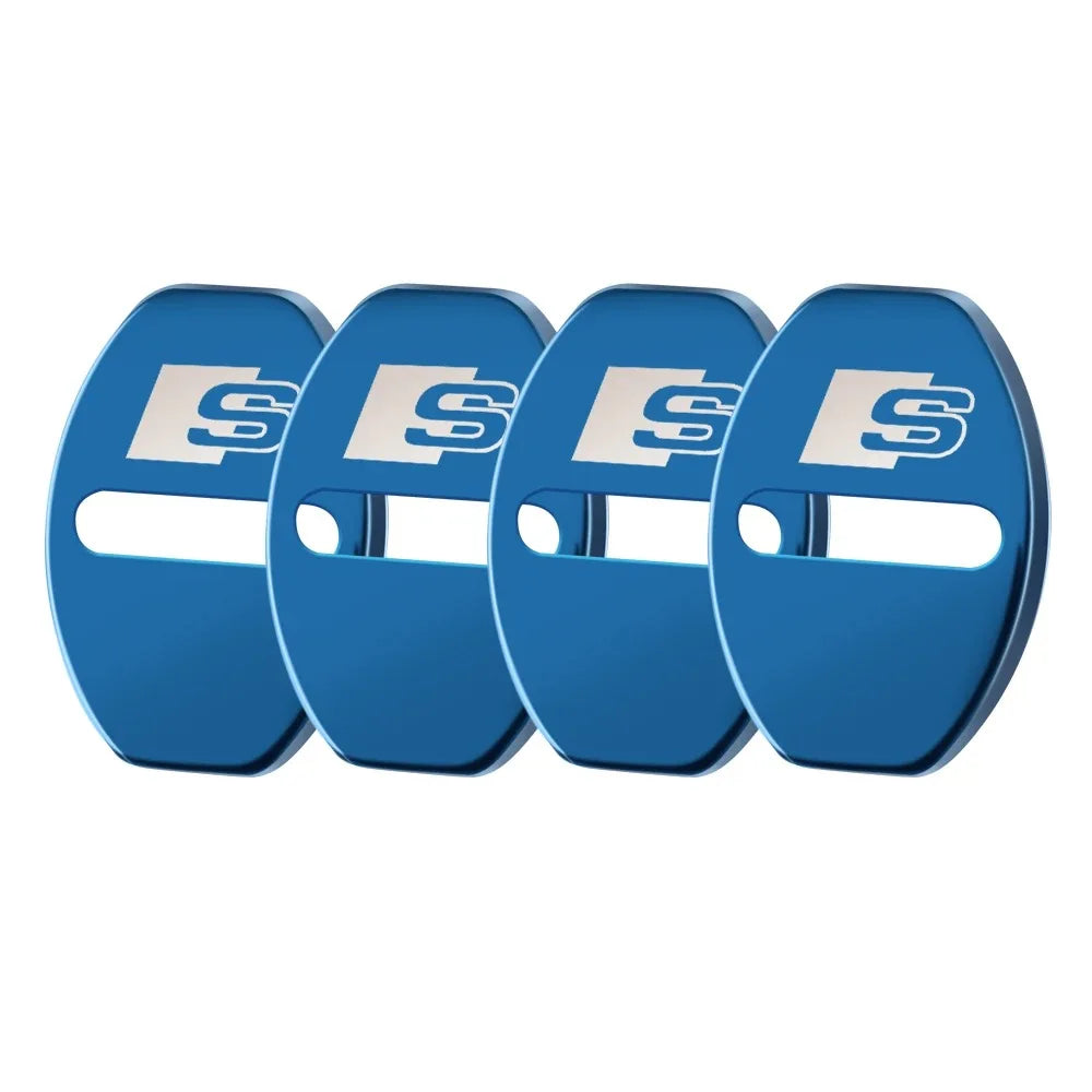 4pcs/Car Door Lock Cover Stickers for Audi SLine A6 A4 A3 A5 A7 A1 S3 S4 S7 S8 S5 S6 RS6 RS3 RS4 RS5 RS7 SQ5 Q2L Q5L A4L A6L TT