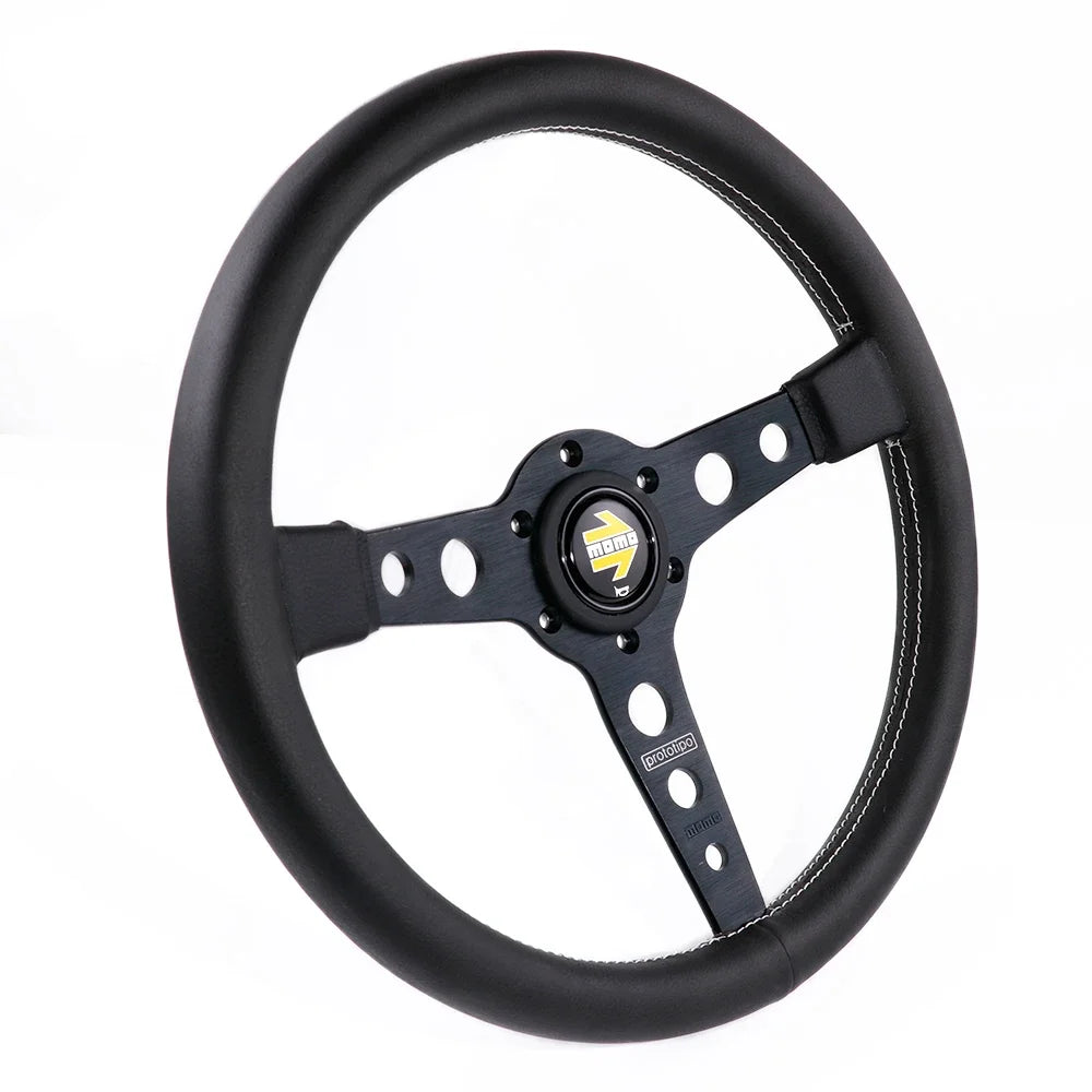 P1 350mm/14inch for MOMO Prototipo Leather Racing Car Sport Steering Wheel