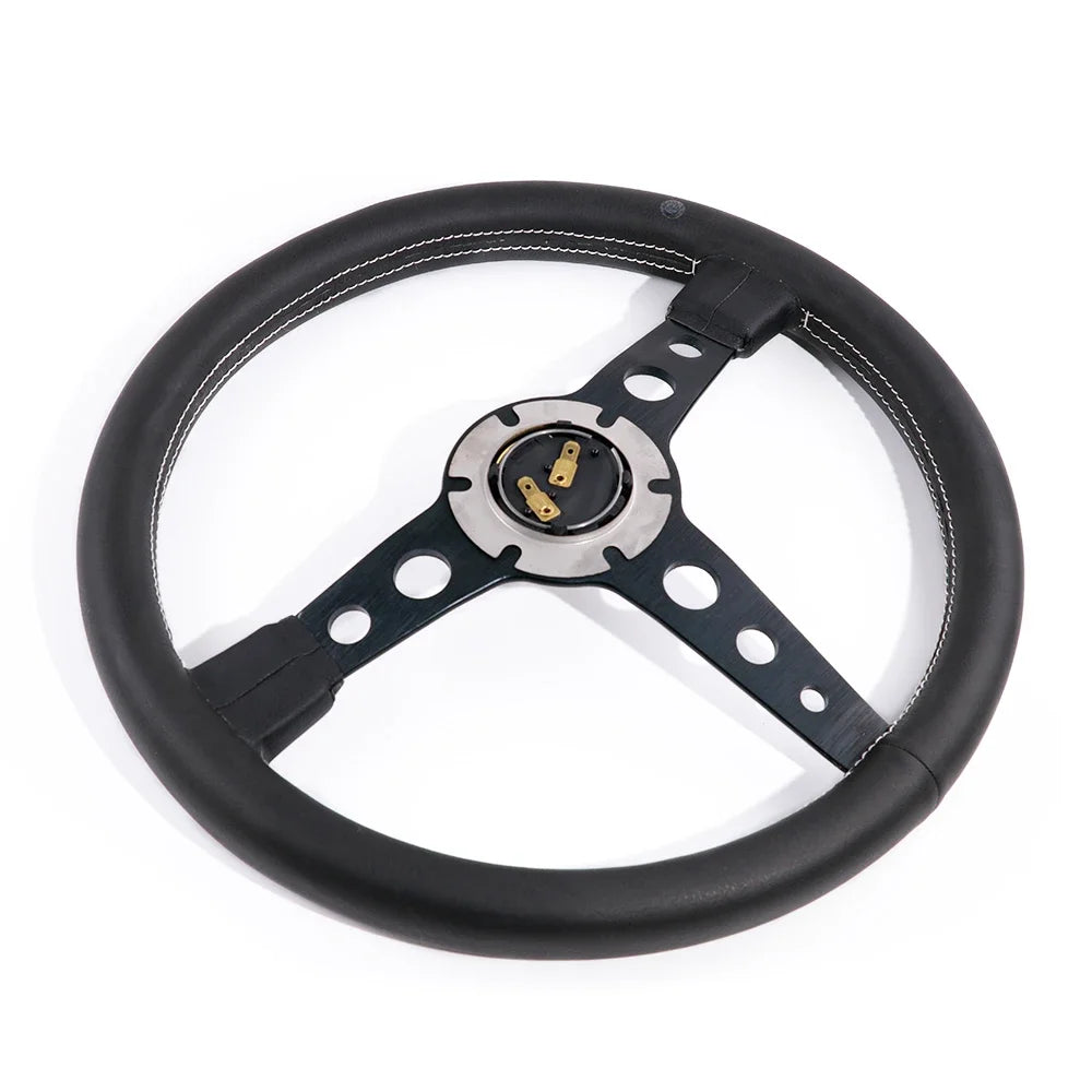P1 350mm/14inch for MOMO Prototipo Leather Racing Car Sport Steering Wheel