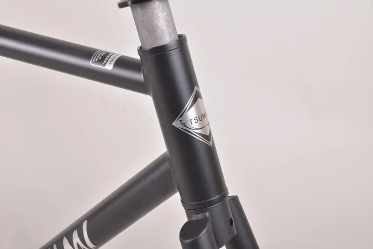700C TSUNAMI SNM4130 Fixed Gear Bicycle Frameset 52cm 55cm Chromoly Steel Racing Track Fixie Bike Frame  High Quality Bike Parts