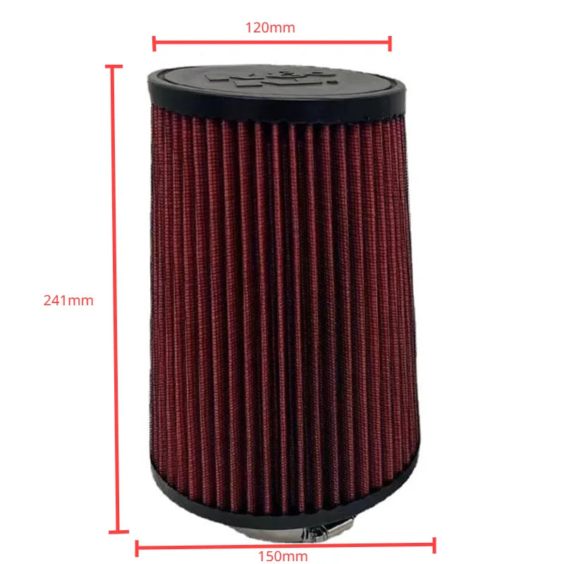 2.5 3 3.5 4 Inch Car Intake Air Filter for K&N 14084-2 Universal High Flow Cone 102 89 76 70 63.5 60mm KN Tapered Mushroom Head