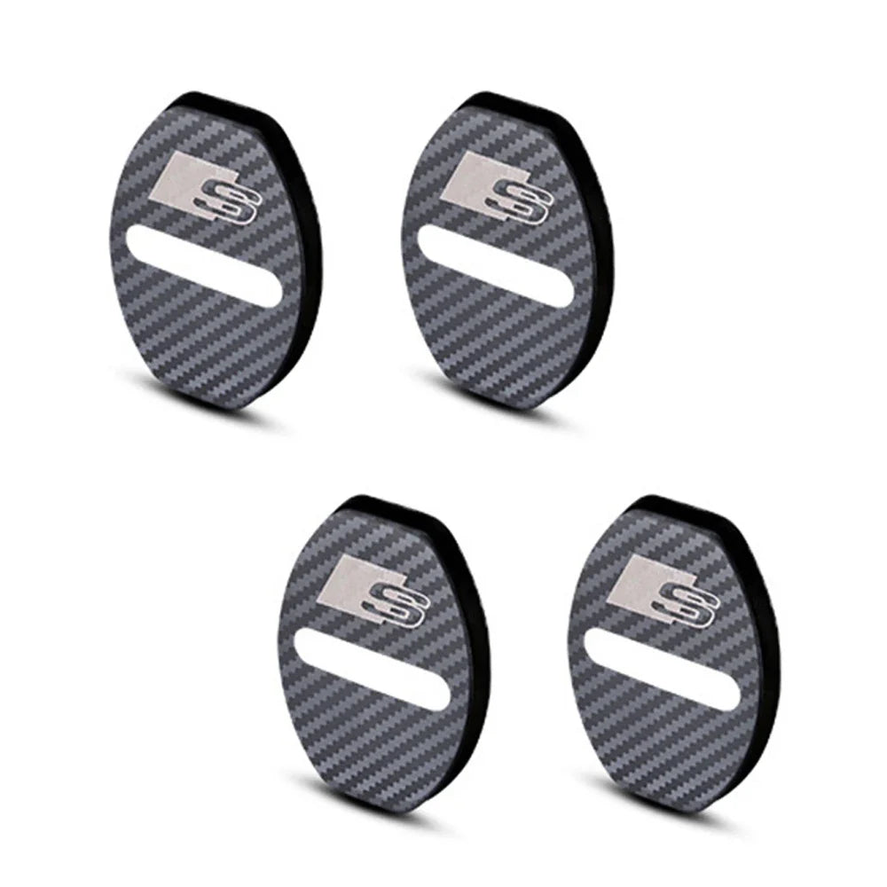4pcs/Car Door Lock Cover Stickers for Audi SLine A6 A4 A3 A5 A7 A1 S3 S4 S7 S8 S5 S6 RS6 RS3 RS4 RS5 RS7 SQ5 Q2L Q5L A4L A6L TT