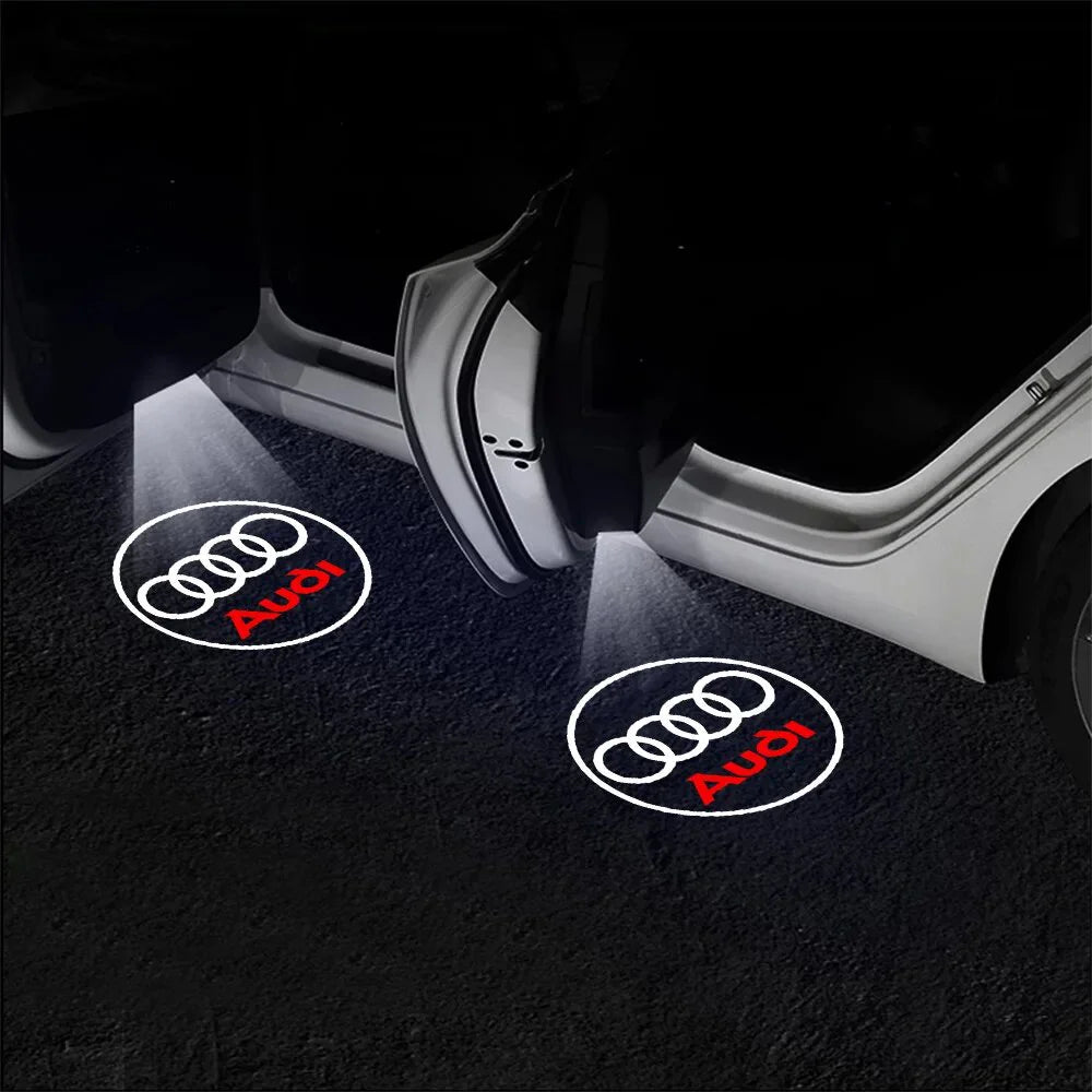 2pcs Car Door Welcome Lights for Audi A1 A3 8P 8V A4 A5 A6 A7 A8 Q3 Q5 Q7 Q8 Sline TT Logo Projector Ghost Shadow Lamp