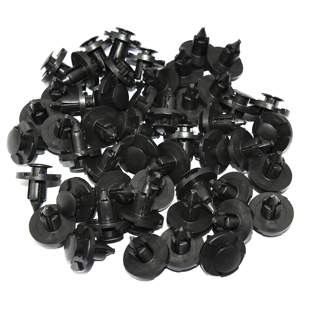 50Pcs/Set 8mm Rivet Retainer Plastic Car Fastener Clip Auto Bumper Fender Push type fixing Clips for Nissan Livina TIIDA Sylphy