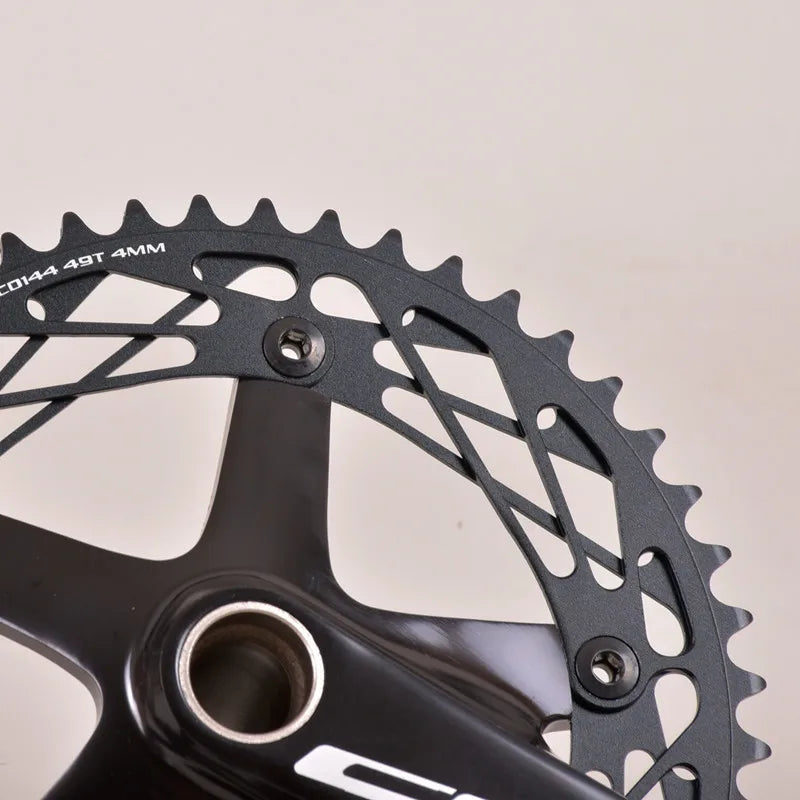 SKEACE Single Speed Bicycle Crankset, Fixed Gear Bike Parts, 165mm, BCD144, 49T Sprocket, High Strength Hollowtec Bottom Bracket