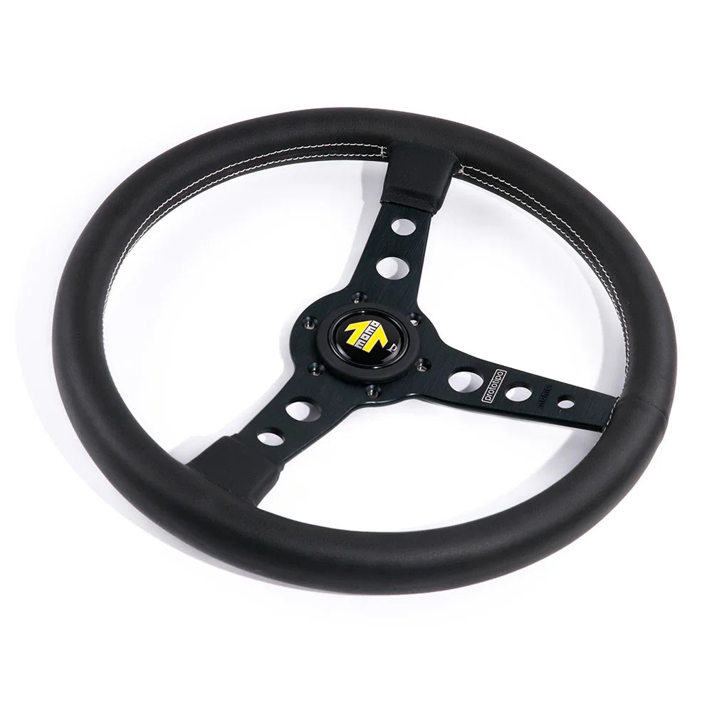 P1 350mm/14inch for MOMO Prototipo Leather Racing Car Sport Steering Wheel