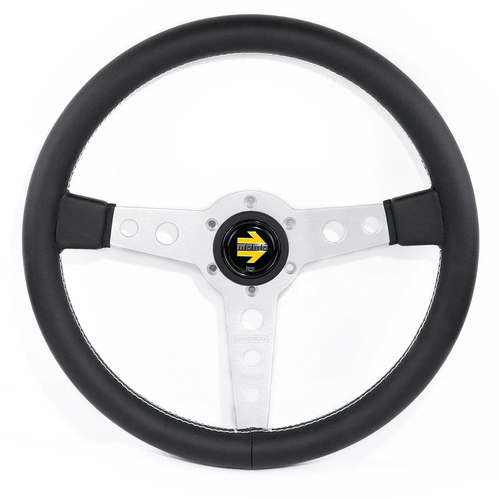 P1 350mm/14inch for MOMO Prototipo Leather Racing Car Sport Steering Wheel