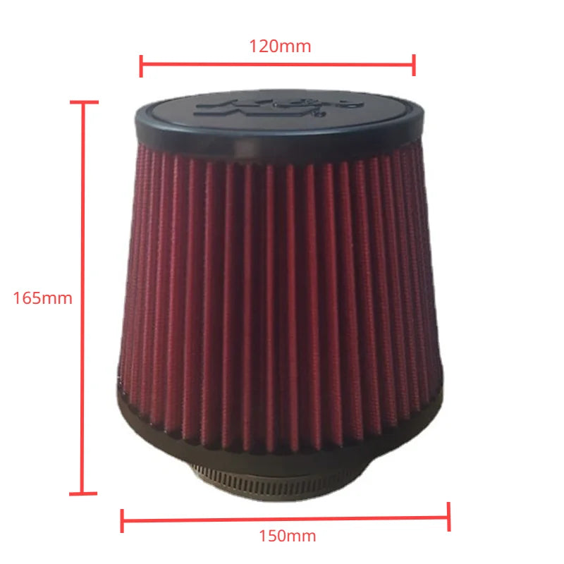 2.5 3 3.5 4 Inch Car Intake Air Filter for K&N 14084-2 Universal High Flow Cone 102 89 76 70 63.5 60mm KN Tapered Mushroom Head