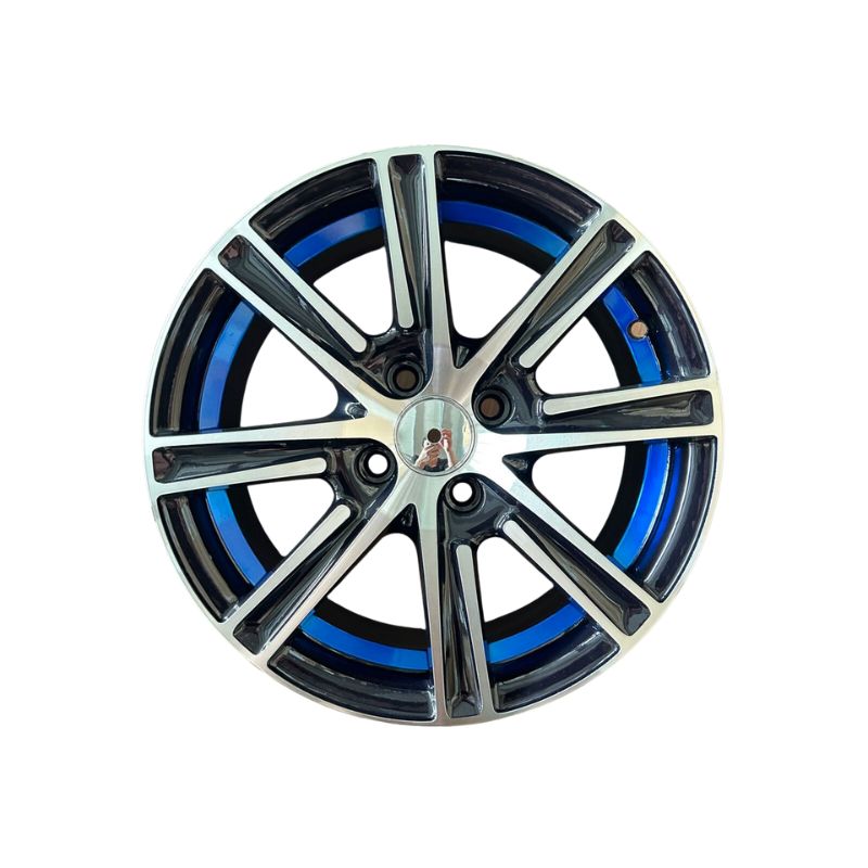 15" Matte Black with Laser Black Alloy Rim - 4x100 PCD, 6" Width, 35mm Offset, 67.1mm Center Bore - Part No. 151516N