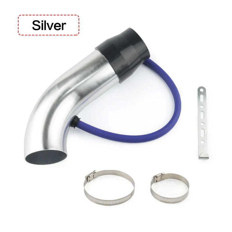 Universal Alumimum 3'' 75mm Car Cold Air Intake System Turbo Induction Pipe Tube silver Black Red Color