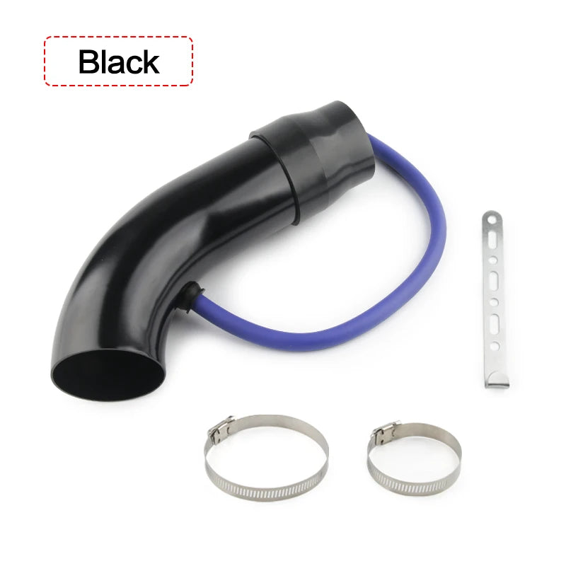 Universal Alumimum 3'' 75mm Car Cold Air Intake System Turbo Induction Pipe Tube silver Black Red Color