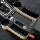 Car Organizer Auto Crevice Pocket USB Chargers Phone Bottle Cups Holder Seat Gap Slit Leather Storage Box Car Accessories