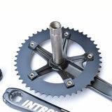 INTRO7-Aluminum Crankset, Fixed Gear Crank, 48T, 170mm, BCD144, Single Speed, TRACK Bike Crank, Bicycle Chainwheel Include BB