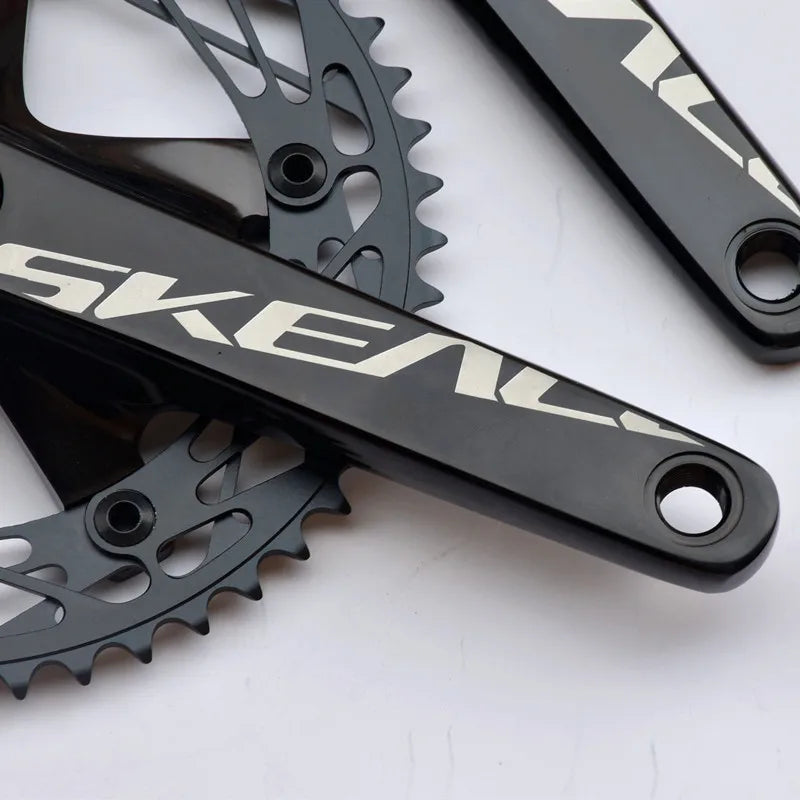 SKEACE Fixed Gear Bike Crankset Aluminium 49T Chainring Track Bicycle Parts Square Hole 165mm Crankarm BCD144 Bicycle Pieces