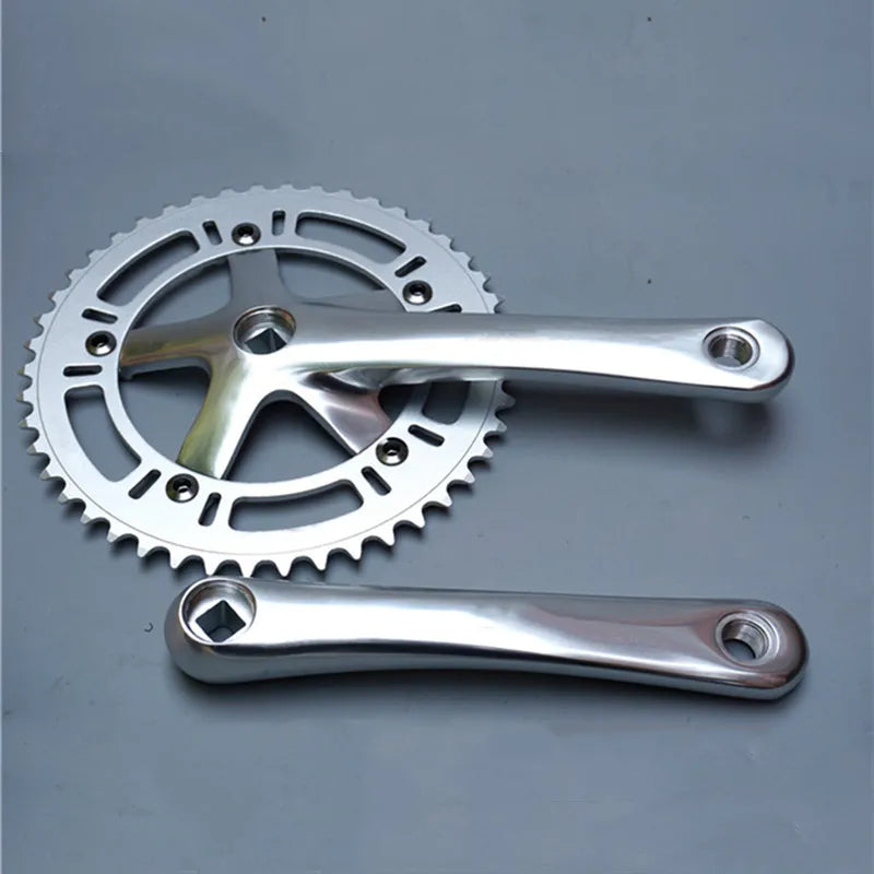 Fixie Crankset Single Speed Track Bike Hollow Chainwheel 46T 130BCD 170MM Crank Arm Full Aluminum Fixed Gear Bike Sprocket Parts