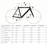 TSUNAMI SNM100 Frameset 700C Aluminum Fixed Gear Frame and Fork Track Fixie Bike 49CM 52CM 55CM 58CM Single Speed Bicycle Parts