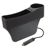 Car Organizer Auto Crevice Pocket USB Chargers Phone Bottle Cups Holder Seat Gap Slit Leather Storage Box Car Accessories