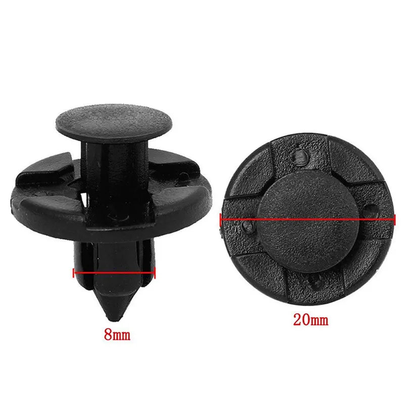 50Pcs/Set 8mm Rivet Retainer Plastic Car Fastener Clip Auto Bumper Fender Push type fixing Clips for Nissan Livina TIIDA Sylphy