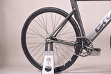 Gray Fixed Gear BIKE 48CM 52CM 55cm Single Speed Bike Aluminium Alloy Frame Track Bicycle 700C 3/4 spokes Racing Wheel V Brake