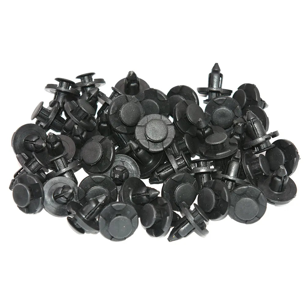 50Pcs/Set 8mm Rivet Retainer Plastic Car Fastener Clip Auto Bumper Fender Push type fixing Clips for Nissan Livina TIIDA Sylphy