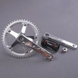 SKEACE Hollowtech Crankset, Fixie Crank, Single Speed Fixed Gear Bike Parts, Track Racing Bicycle Chainring, 48T, 165mm, 144BCD