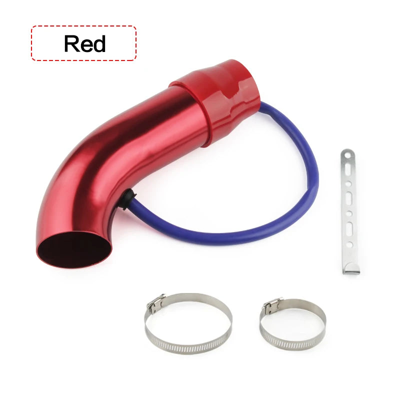 Universal Alumimum 3'' 75mm Car Cold Air Intake System Turbo Induction Pipe Tube silver Black Red Color