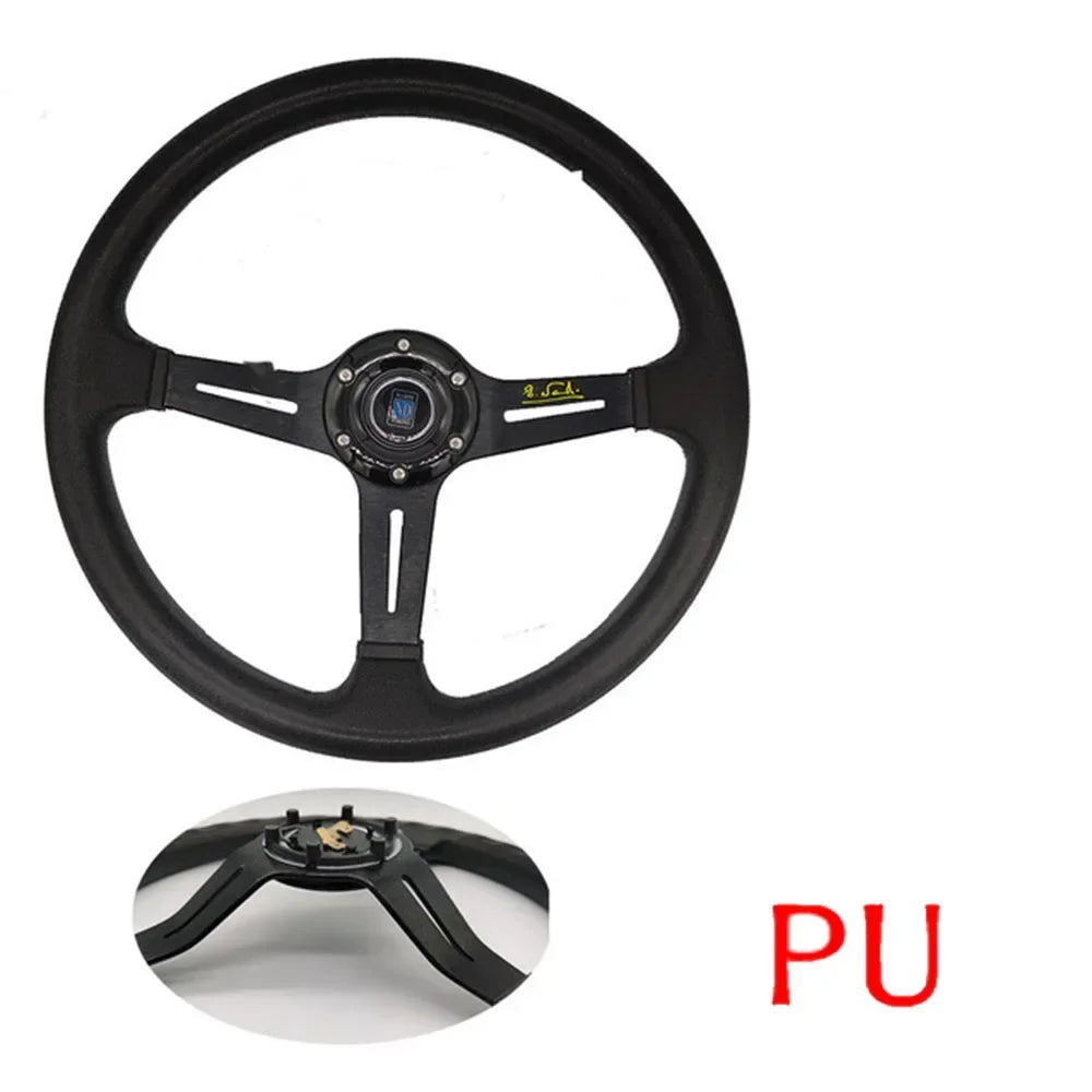 Nardi 14 Inch ND PU Auto Racing Steering Wheels Universal Deep Corn Drifting Sport Steering Wheel with ND Logo