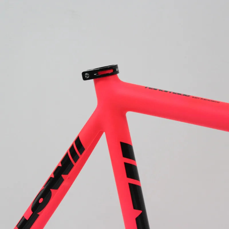 Fixed Gear Bike Frame, Aluminum Fixie Frameset, Carbon Fork, Single Speed Track, High Quality Bicycle Parts, 700C, 53cm, 55cm