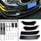 4/5PCS Universal Car Front Bumper Lip Body Kit Spoiler Canard Splitter Diffuser Carbon Fiber For bmw e90 For golf 5 For mazda 3