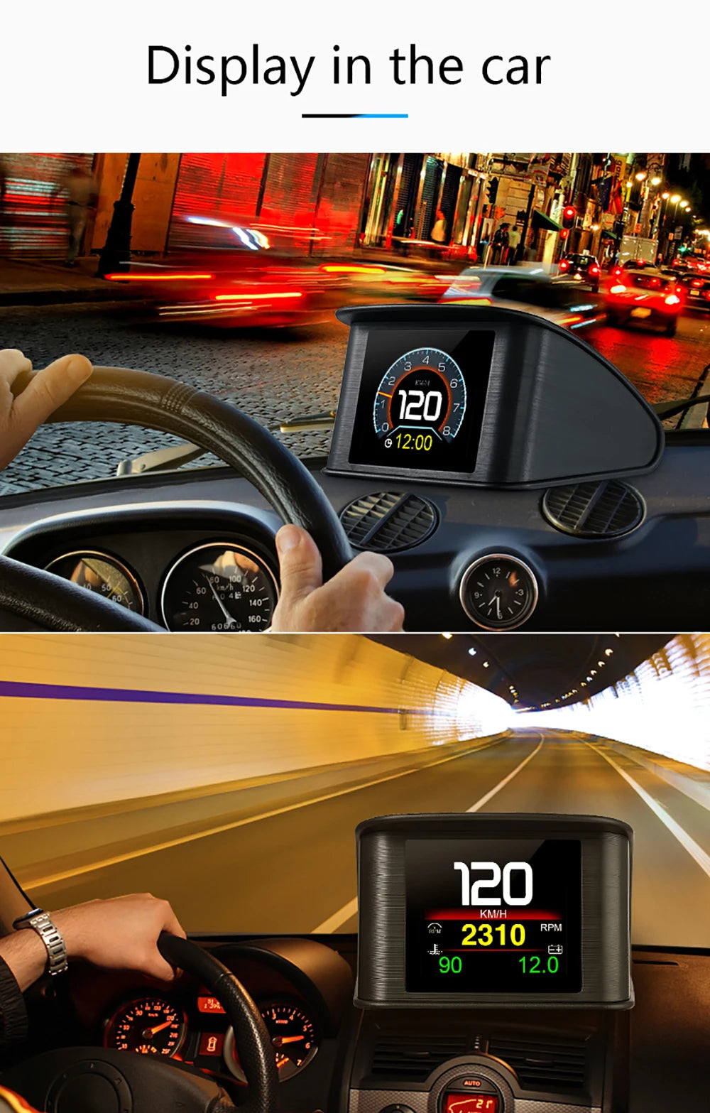 P10 PRO Car OBD2 Head Up Display Digital Speedometer On Board Computer Overspeed Alarm Engine Fault Code Electronic Accessories